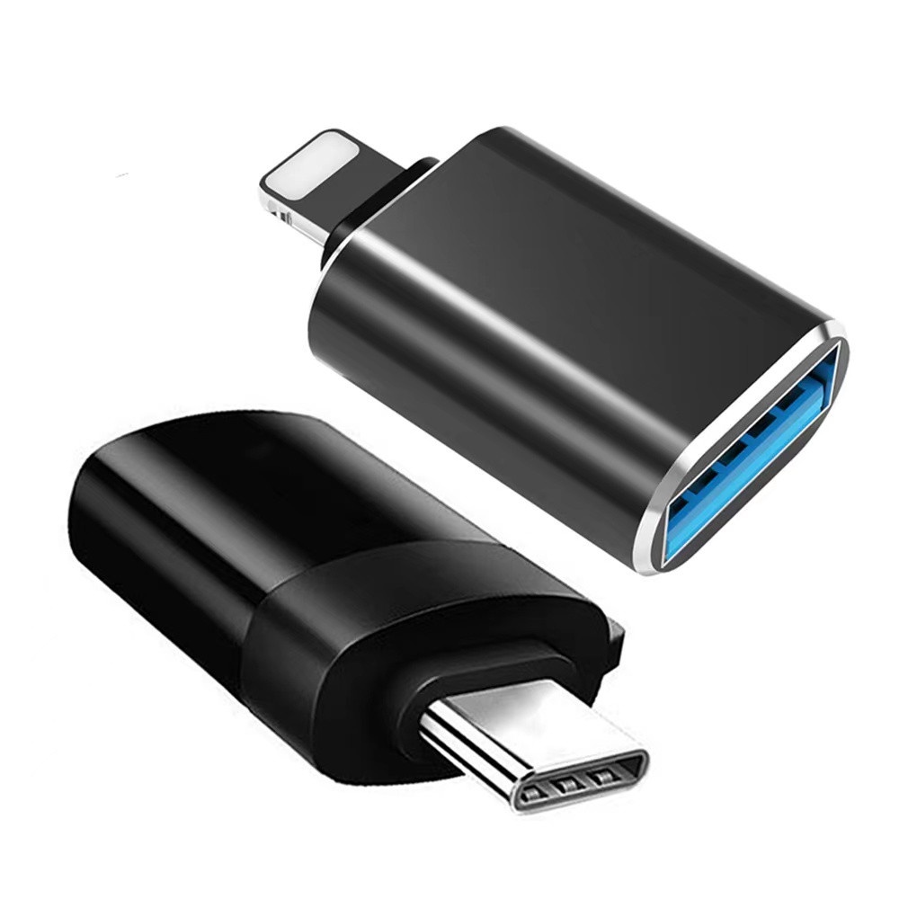 อะแดปเตอร์ Micro USB-C ถึง USB OTG สําหรับ iOS 13 14 15 16 17 สําหรับโทรศัพท์มือถือ Micro Type-C สําหรับ U Disk เมาส์คีย์บอร์ด