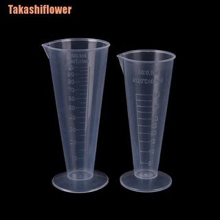 ( Takashiflower ) ถ้วยตวงพลาสติกใส ขนาด 50 มล. 100 มล.