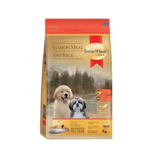 อาหารเม็ดลูกสุนัข SmartHeart Gold Salmon Meal and Rice Puppy (3 kg.)