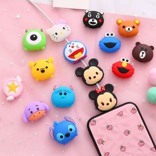 ราคาCable bite Cable Protector แบบใหม่ หัวกลม tsumtsum กันหัก ตัวถนอมสาย