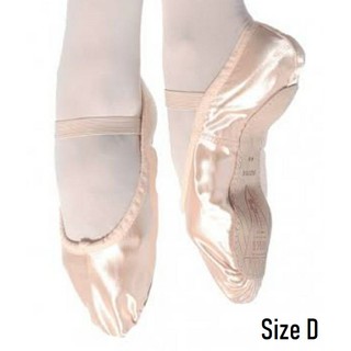 รองเท้าballet ผ้าซาติน ยี่ห้อ  bloch พื้นเต็ม Size D