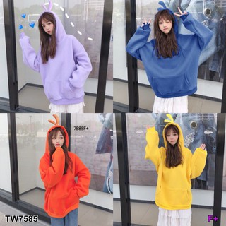 J7585 Sweater เสื้อกันหนาวมีฮู้ด