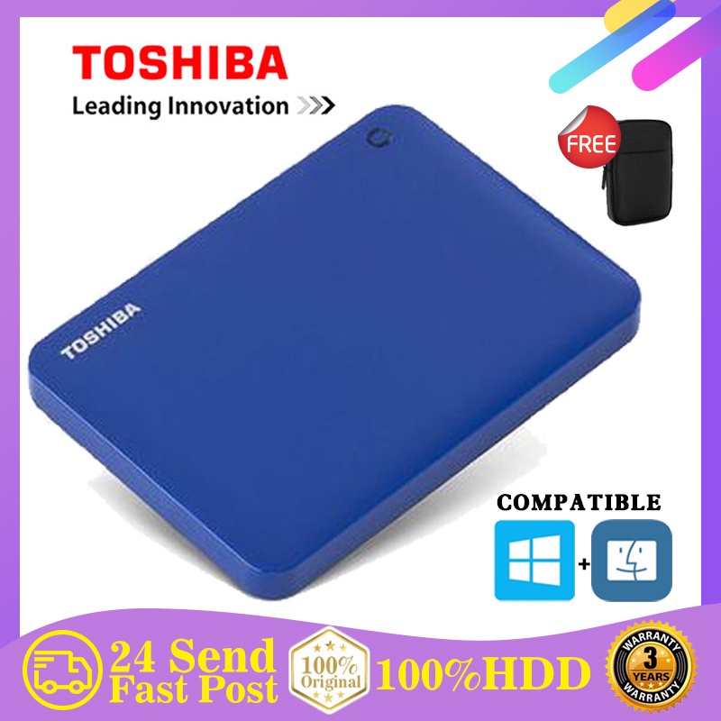 Authentic ！Toshiba Canvio Basic 2TB 500GB 1TB - HDD HD Harddisk Harddisk External 2.5 USB 3.0