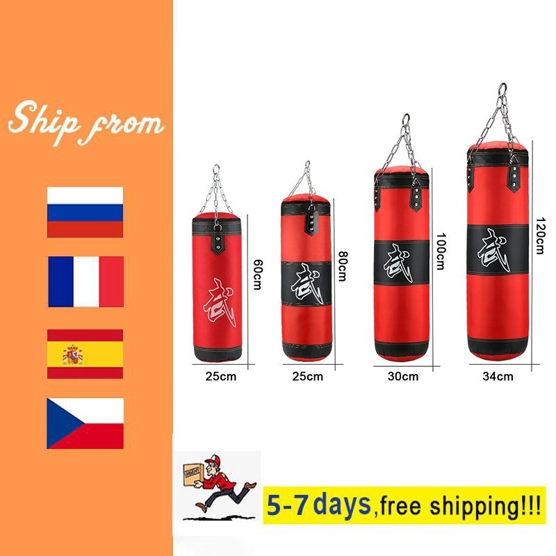 Empty Boxing Sandbag Home Fitness Hook Hanging Kick Punching Bag Boxing