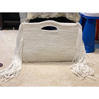 กระเป๋าเชือกถัก Rock Fringe Clutch