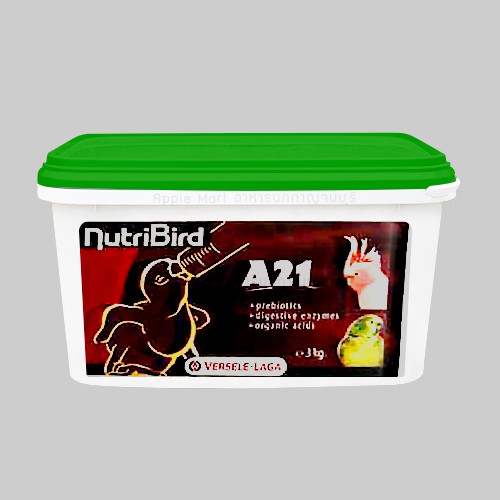 Nutribird A21 ฝาเขียว 3 กก.  นูทริเบิร์ด อาหารนก อาหารลูกป้อน