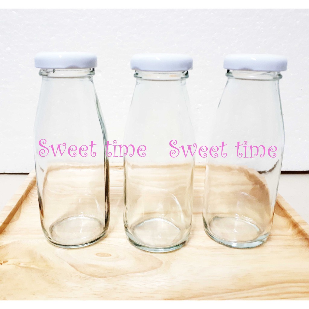 ขวดแก้ว 200 ml พร้อมฝาเกลียวล็อค