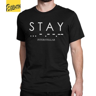 เสื้อยืดคอกลม แขนสั้น ผ้าฝ้าย 100% พิมพ์ลาย Interstellar S T A Y Morse Code สไตล์คลาสสิก สร้างสรรค์ สําหรับผู้ชาย