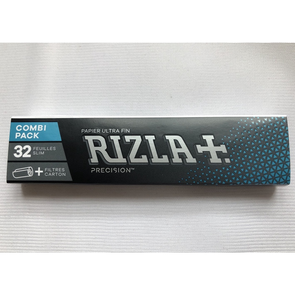 RIZLA+ PRECISION PAPER ULTRA THIN Combi Pack (Completed set 32 leaves & 32 Tips) กระดาษ RIZLA+ Preci