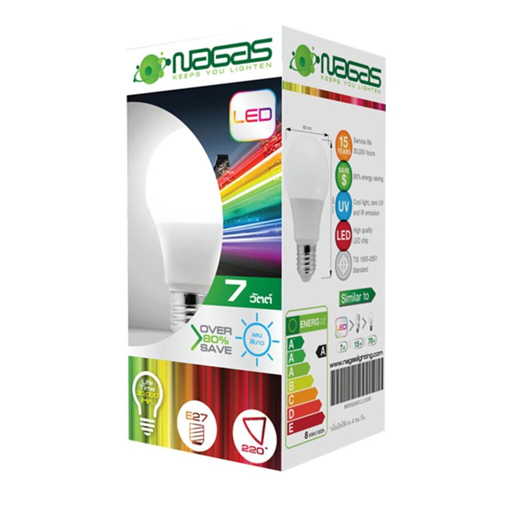 หลอด LED NAGAS ECO BULB 7 วัตต์ E27 DAYLIGHT