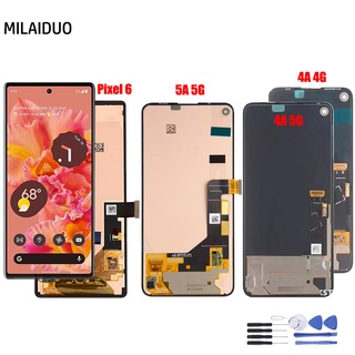 อะไหล่หน้าจอสัมผัส LCD แบบเปลี่ยน สําหรับ Google Pixel 4 4a 4a 5G Pixel 5a 5G Pixel 6 6a