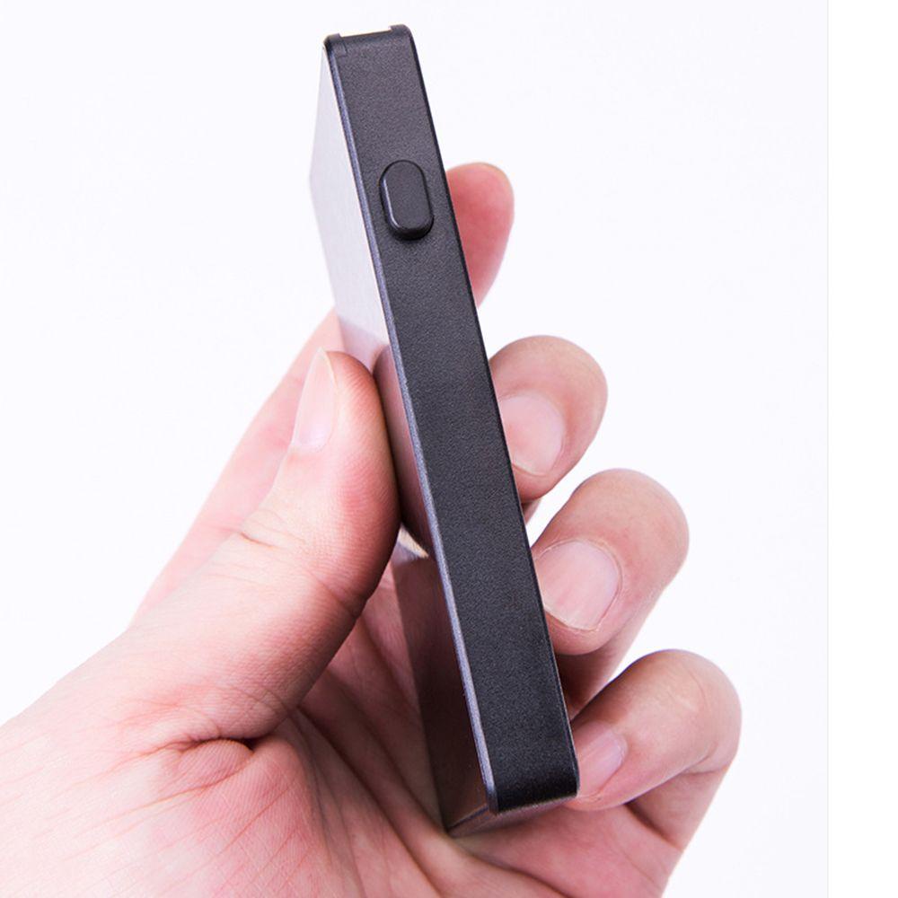 Estrenar ผู้ถือบัตรเครดิตอลูมิเนียม Slim Business Men Anti Theft Ultra Thin กระเป๋าผู้ชาย RFID Blocking