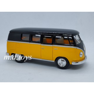 รถโมเดลเหล็ก 1962 Volkswagen Classical Bus (Black Top)