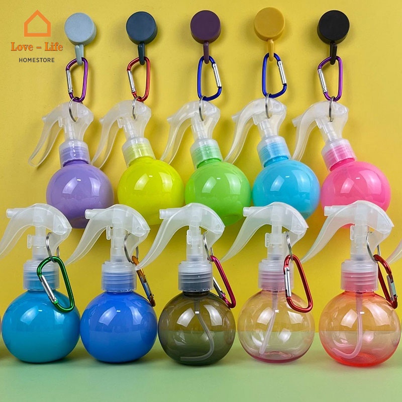 [สุ่มสี] ขวดสเปรย์ฆ่าเชื้อแอลกอฮอล์ พลาสติก รีฟิล หลายสไตล์ กันรั่ว ตะขอขนาดเล็ก / ขวดเก็บเจลล้างมือ สําหรับออกนอกบ้าน