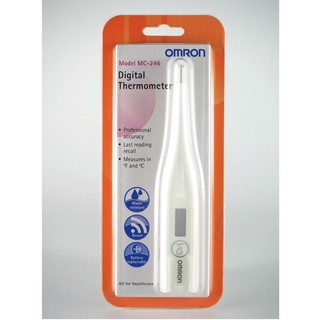 Omron Thermometer Digital Mc-246[เปลี่ยนถ่านได้] เทอร์โมมิเตอร์วัดไข้ดิจิตอล Digital THERMOMEETR ปรอทวัดไข้digital