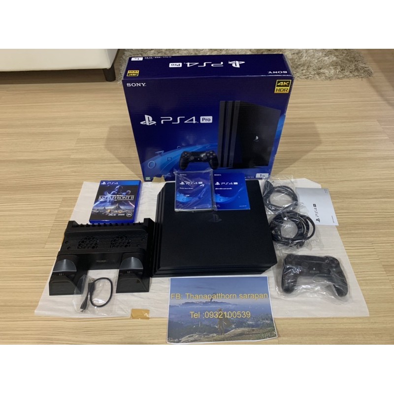 มือ2 PS4 PRO CUH-7218B 1TB ( 1 จอย 1 เกมส์ ) ประกันศูนย์ถึง 18/06/21