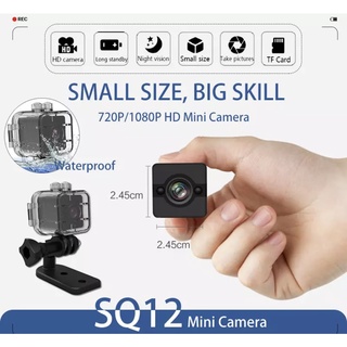 แท้เต็ม HD1080P SQ12 มินิกล้องกันน้ำองศามุมกว้างเลนส์ HD กล้องวิดีโอ MINI DVR SQ12 MINI SPORT วิดีโอกล้อง