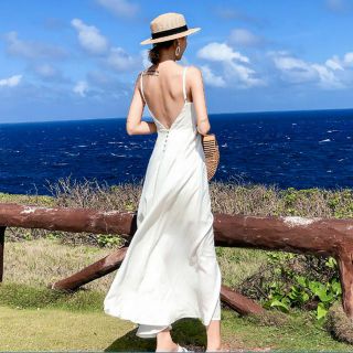 ราคาMaxi Dress เดรสเปิดหลังสีขาว เดรสใส่ไปทะเล เดรสใส่ไปทะเลสีขาว เดรสสายเดี่ยวสีขาว พร้อมส่งจากไทยค่ะ สำคัญอ่านก่อนสั่ง!