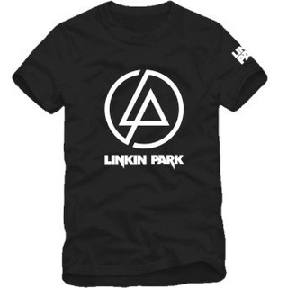 เสื้อยืดแฟชั่น Short Sleeve Mens Cotton Hip Hop T-Shirt Linkin Park Tops Big Size S-4XL