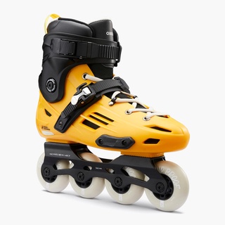 โรลเลอร์เบลด Roller Blade รองเท้าอินไลน์สเก็ตแบบฟรีไรด์ OXELO Adult Freeride Inline Skates MF500 - Yellow