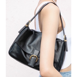 preorder brandy melville gold buckle faux leather purse