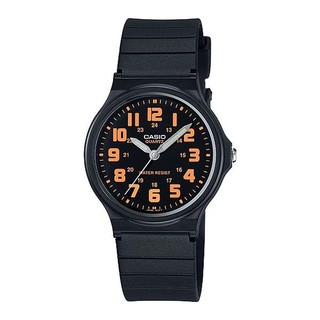 Casio นาฬิกาข้อมือผู้ชายระบบเข็ม-สีดำ-ส้ม รุ่น MQ-71-4BDF-black