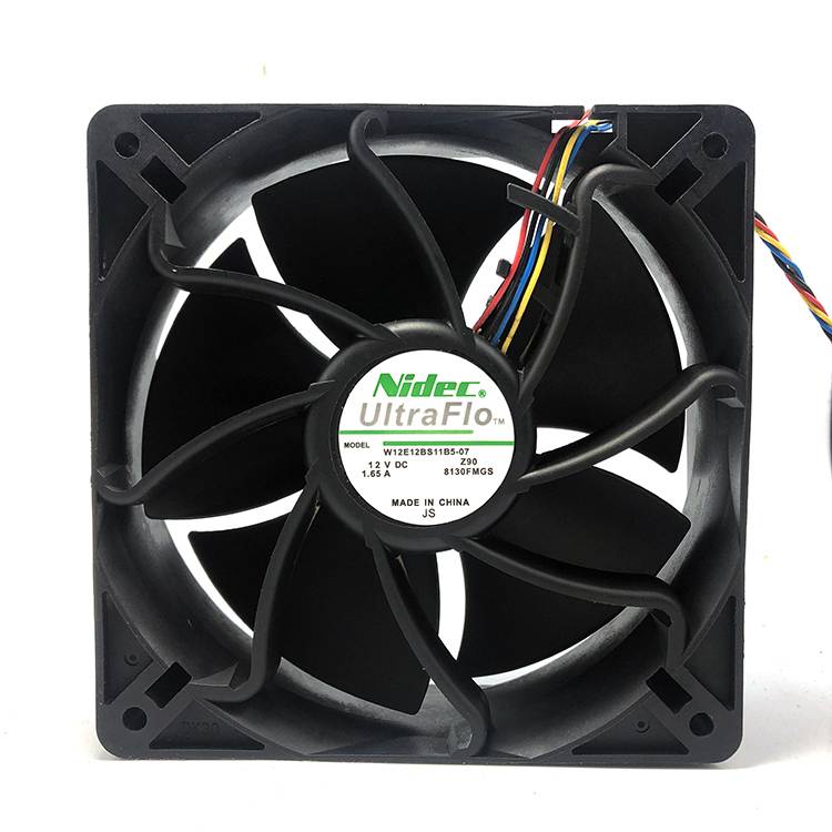 สําหรับ NIDEC W12E12BS11B5-07 12038 120X120X38MM DC12 1.65A Ant S7 S9 พัดลม 4 สาย PMW 6000RPM 267CFM