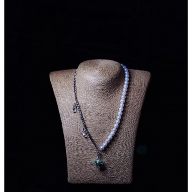 สร้อยคอไข่มุกธรรมชาติ ADP Diamond Heart
