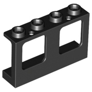 Lego part (ชิ้นส่วนเลโก้) No.61345 Window 1 x 4 x 2 Plane Single Hole Top and Bottom for Glass