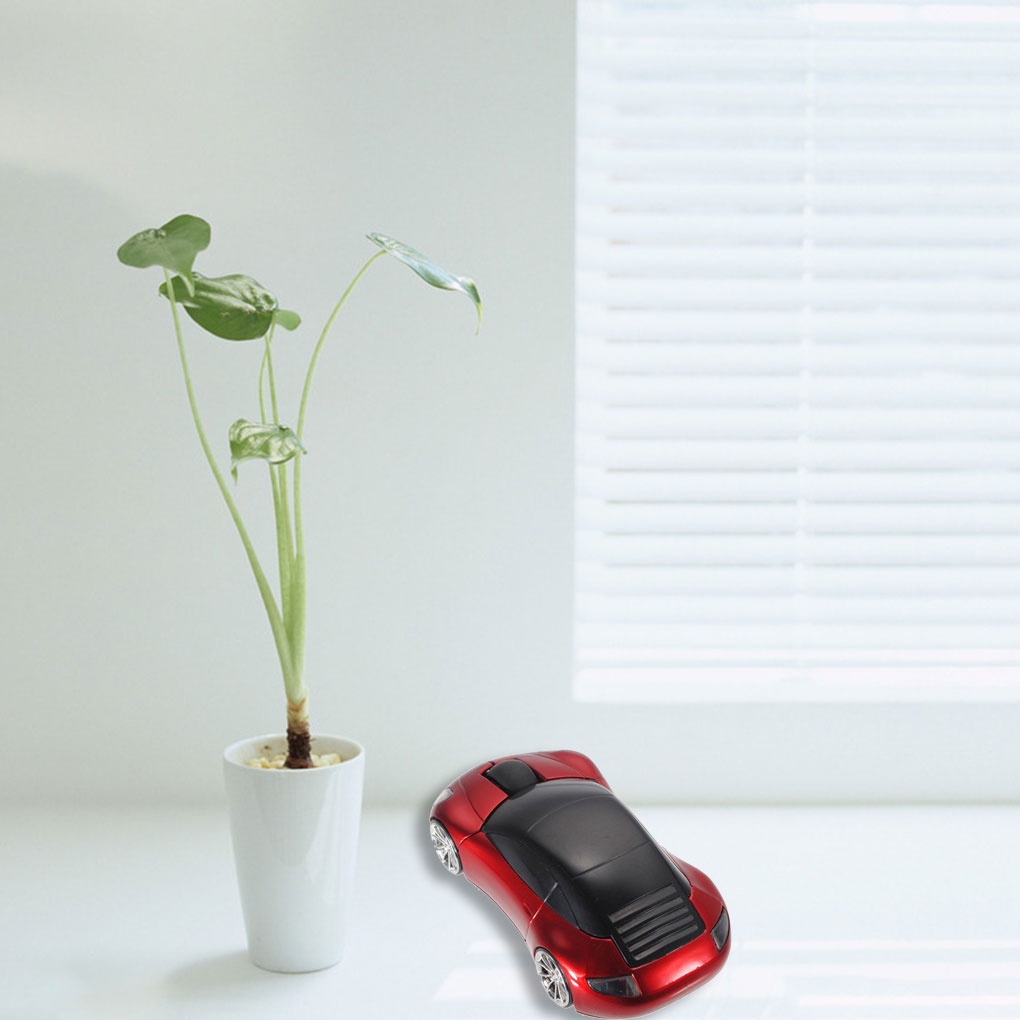 2 4GHz Wireless Mouse Car Shape 3 Buttons Optical Computer Cordless USB Receiver Office Laptop Mice #8