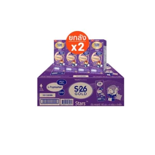 S-26 UHT Gold Stars 4x9 pack 2 case (72 boxes) เอส26 นมกล่องยูเฮชที โกลด์สตาร์ แพ็ค 4 x 9 2 ลัง (72 กล่อง)