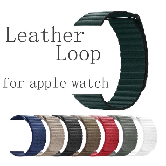 ๑✇พร้อมส่งจากไทย สายหนัง Apple Watch Leather Loop band ใส่ได้ทั้ง 7 series 7/6/SE/5/4/3/2/1 มึทั้งขนาด 38/40 &amp; 42/44mm
