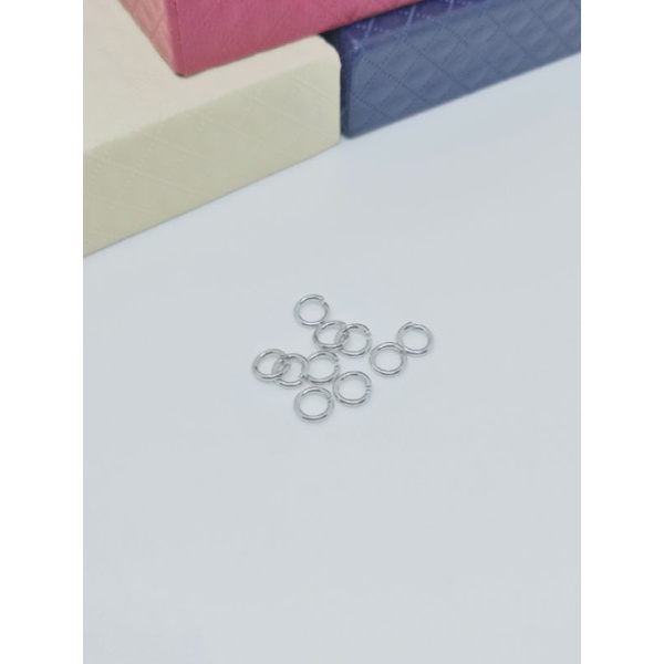 [6 มม.][1 ชุด 2 ชิ้น]แหวนสร้อยคอ DIY เงินแท้ S925 สร้อยคอเงิน S925