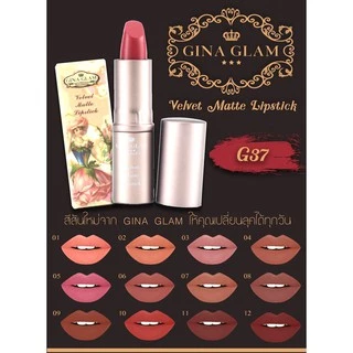 จีน่าแกรม ลิปสติก เนื้อแมท G37 4g Gina Glam Velvet Matte Lipstick