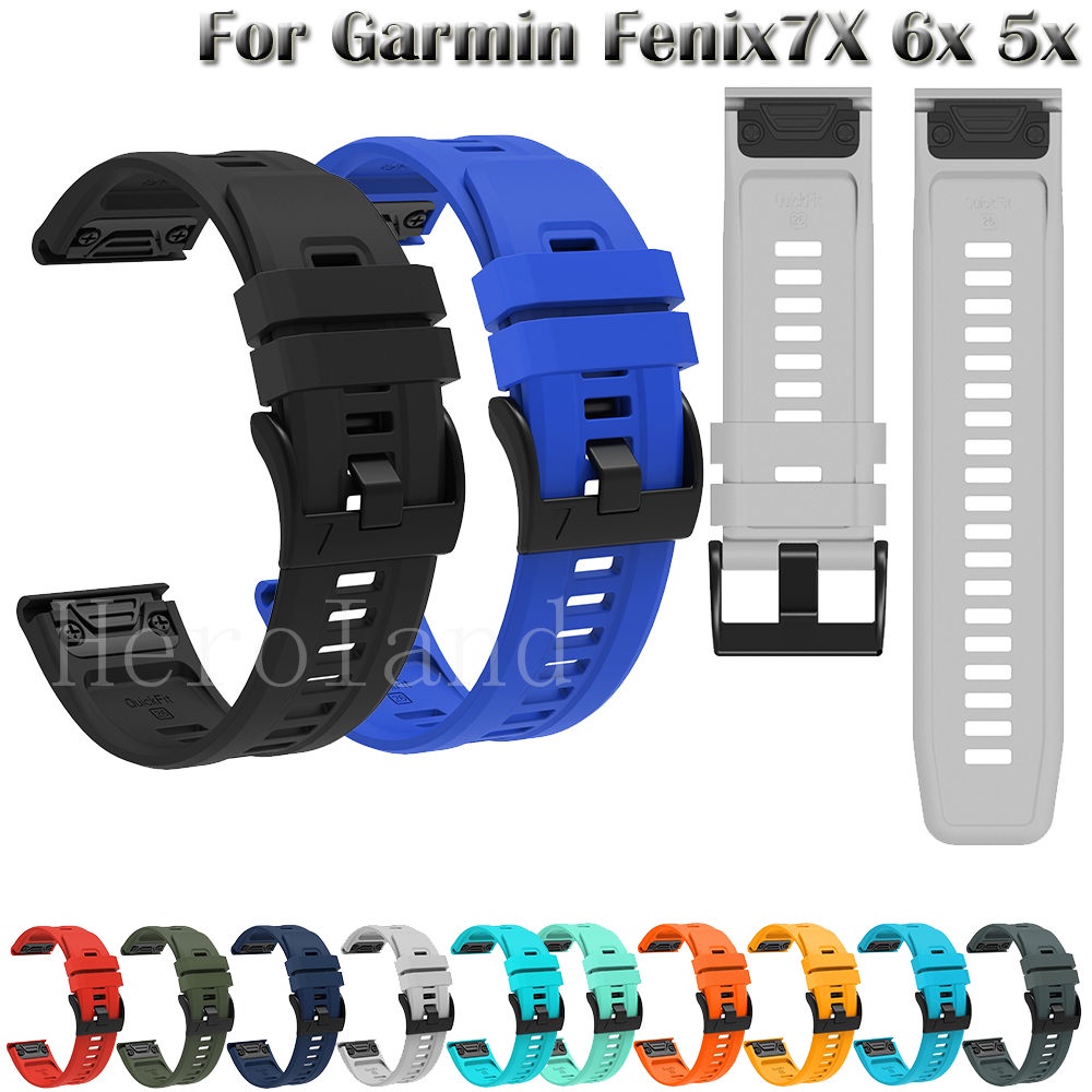 สายนาฬิกาข้อมือซิลิโคน 26 มม. สําหรับ Garmin Fenix 7X 6X 6XPro 5X ...