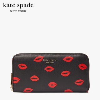 KATE SPADE NEW YORK SPENCER KISSES ZIP AROUND CONTINENTAL WALLET K5687 กระเป๋าสตางค์