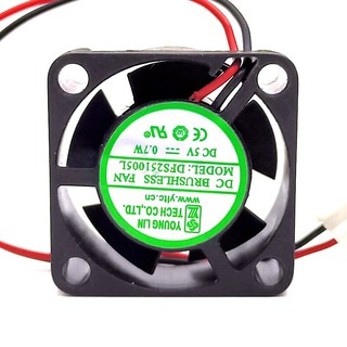 2pcs new dfs251005l For younglin 2510 fan DC 5V 2.5cm ultra thin micro mute 4500RPM cooling fan