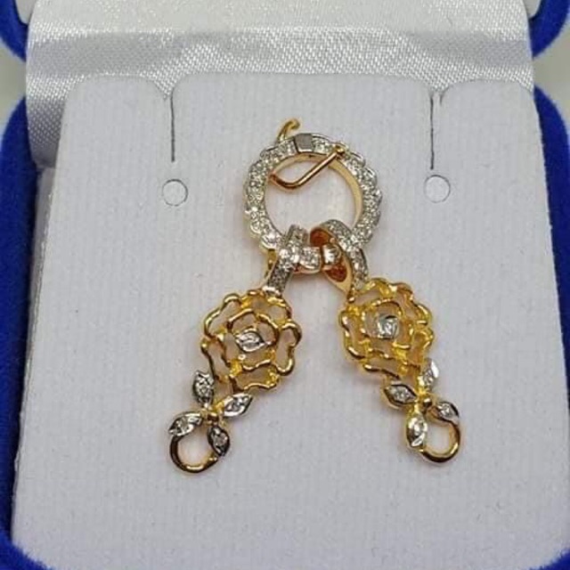 ขั้วเพชรดอกคามีเลีย ทองแท้9k ราคาโร