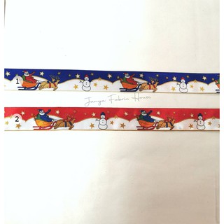 ริบบิ้นลายคริสต์มาส มี 2 ตัวเลือก/ราคา40บาทต่อขั้นต่ำ5เมตร