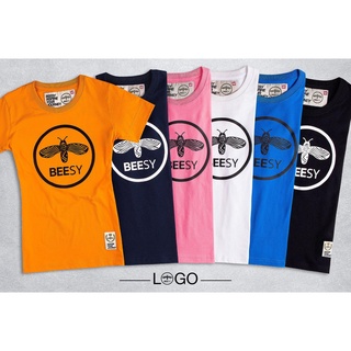 Beesy T-shirt เสื้อยืด รุ่น logo (ผู้หญิง) แฟชั่น คอกลม ลายสกรีน ผ้าฝ้าย cotton ฟอกนุ่ม ไซส์