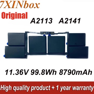 7XINbox 11.36V 8790mAh A2113 Original Laptop Battery For Apple MacBook Pro 16-inch Core 17 I9 2.3GHZ 2.4GHZ 2019 MVVM2LL