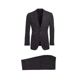 KINGMAN Black Stripe Formal Suit เสื้อสูทตัดใหม่ สีเหลือง เบลเซอร์ แฟชั่น สั่งตัดตามสัดส่วนได้