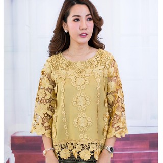 เสื้อลูกไม้   รุ่น Y005 ผ้าลินิน