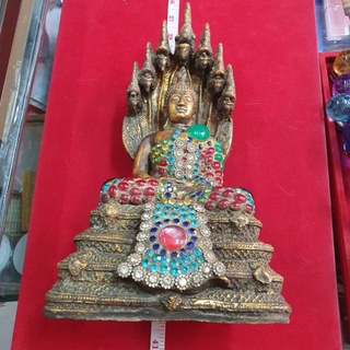 พระนาคปรกหน้าตัก 5 นิ้ว ประดับพลอย หลวงปู่โตกรุวัดพระแก้วจังหวัดกรุงเทพฯ
