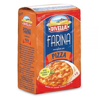 Divella Farina PIZZA Flour "00" 1kg. แป้งพิซซ่า ดีเวลล่า ฟาริน่า เบอร์ 00 ขนาด1 กิโลกรัม