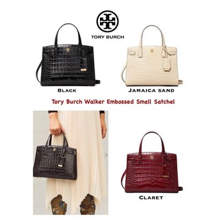 กระเป๋าสะพาย กระเป๋าถือ Size M Tory Burch Walker Embossed Small Satchel