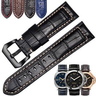 band สาย❅ใช้ได้กับสายนาฬิกาหนัง Panerai LUMINOR Lumino ลายจระเข้สายใหญ่ 22 ชาย 24 มม. &lt;