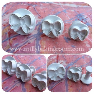 3 Sizes Ribbon Plunger/Cutter Set, (A) ชุดกดลายโบว์ 3 ขนาด