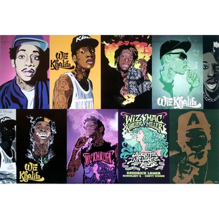 โปสเตอร์ รูปถ่าย กราฟฟิก นักร้อง แร็ปเปอร์ Wiz Khalifa 2005 POSTER 24"x35" Inch American Rapper Hip Hop V2