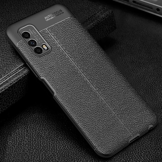 Vivo IQOO Z1X Casing Soft TPU Case Litchi Texture Shockproof Matte Silicone Back Cover